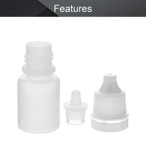 Miniatura 3 de Othmro Botellas cuentagotas de plástico de ojo de laboratorio de polietileno de 0.2 onzas, 10 piezas, gotero líquido exprimible de 0.2 fl oz boca