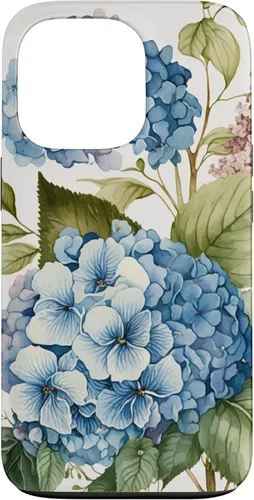 Miniatura 10 de Watercolour Vintage Blue Hydrangea with Flower Flower Case for iPhone 17