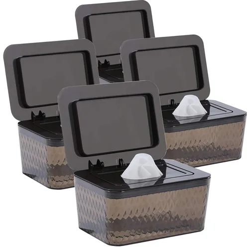 Miniatura 13 de Paquete de 2 Dispensadores de Toallitas con Diseño de Sello - Dispensador de Toallitas Soporte de Toallitas Caja de Toallitas para Baño Mantiene