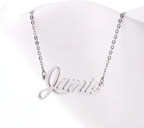 Miniatura 3 de Personalized Custom Name Necklace Script Initial Nameplate Necklace Jewelry for Girls Womens
