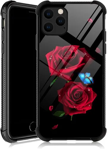 Miniatura 7 de DJSOK Compatible con funda para iPhone 13 Pro Max, fundas doradas de mariposa y rosa para iPhone 13 Pro Max para mujeres y niñas, diseño