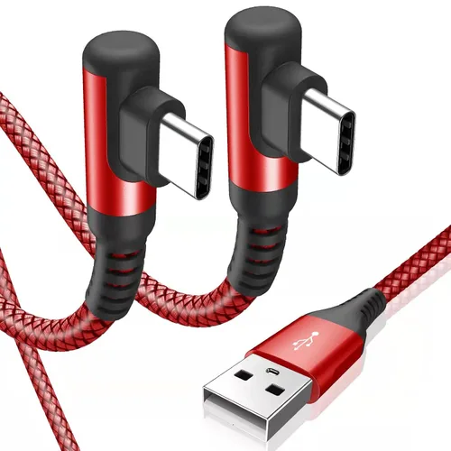 Miniatura 17 de sweguard Cable de carga USB tipo C en ángulo recto [2 unidades, 20 pies] 3.1A cable trenzado de nailon para iPhone 17, 16, 15 Pro Max Plus, iPhone