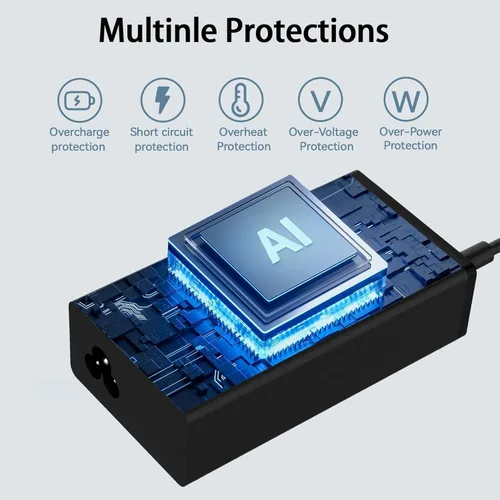 Miniatura 5 de Cargador de CA de 65 W compatible con Acer Aspire E1 E3 E5 E11 E14 E15 E17 ES1 F15 Acer Aspire 3 Aspire 5 Acer Aspire V3 V5 V7 VN7 V15 Aspire R3 R7