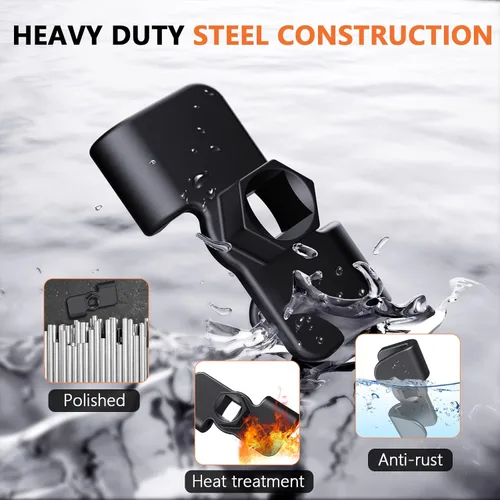 Miniatura 3 de Anblak Extensor de Llave para Barras de Disyuntor de 1/2 Pulgada de Unidad/21 mm de Unidad Hexagonal, Adaptador Universal de Extensión de Llave