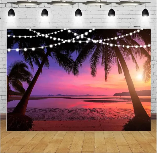 Verano Rosa Puesta de sol paisaje natural hawaiano fotografía fondo puesta de sol puesta de sol playa decoración estilo retrato foto telón de fondo
