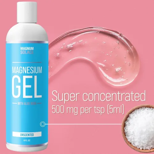 Miniatura 2 de Gel de magnesio tópico para músculos - Gel de masaje corporal con cloruro de magnesio puro y aloe vera (sin perfume)