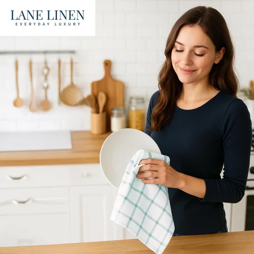 Miniatura 8 de LANE LINEN Juego de toallas de cocina y paños de cocina de algodón, paquete de 6 – Toalla de platos absorbente y de secado rápido, 45,7 cm x 71 cm