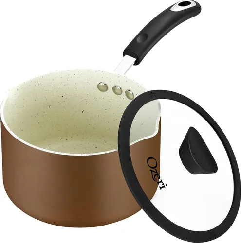 La cacerola y olla de cocina de piedra todo en uno de Ozeri - Revestimiento fabricado en Alemania 100% libre de APEO, GenX, PFBS, PFOS, PFOA, NMP y