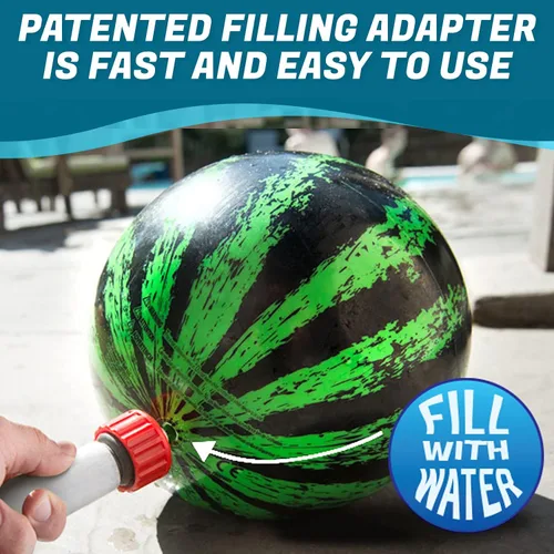 Miniatura 7 de Watermelon Ball Juguetes de piscina para adultos y familia – Paquete de 2 unidades de 6 1/2 pulgadas y 9 pulgadas para niños, adolescentes
