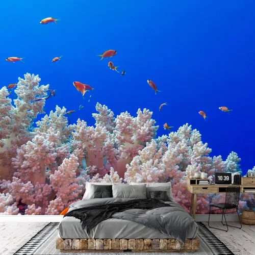 Miniatura 18 de SIGNWIN Adhesivo mural removible para pared, otoño, campo, cabaña, bosque, naturaleza, desierto, fotografía, realismo, paisaje decorativo, colorido