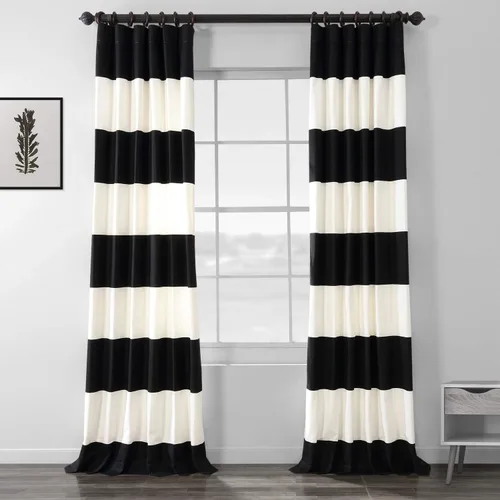 Miniatura 21 de HPD Half Price Drapes Cortinas florales de algodón de lujo con estampado de 84 pulgadas de largo (1 panel), modernas cortinas de oscurecimiento
