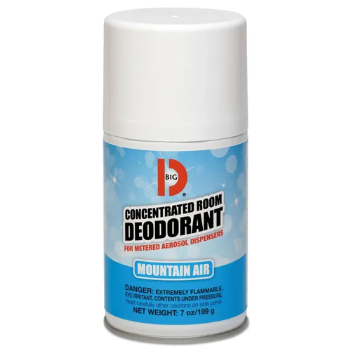 Big D 463 Desodorante concentrado para dispensadores de aerosol medidor, fragancia Mountain Air, 7 onzas (paquete de 12) – Ambientador ideal para