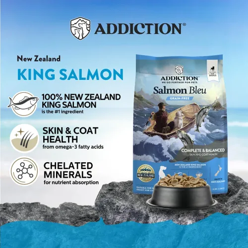 Miniatura 2 de Addiction Salmon Bleu - Alimento seco para perros sin granos, rico en prebióticos para apoyar la piel, el pelaje y la salud cognitiva, receta