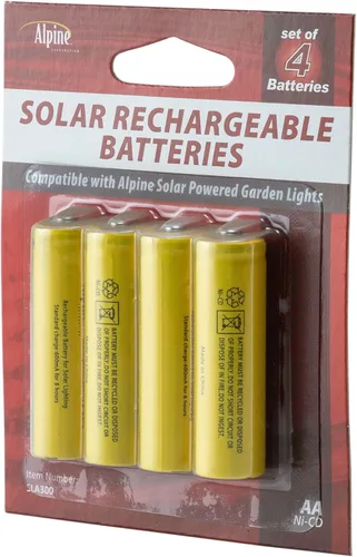 Miniatura 7 de Alpine Corporation AA Ni-CD Baterías recargables de repuesto para luces de jardín alimentadas por energía solar, juego de 4