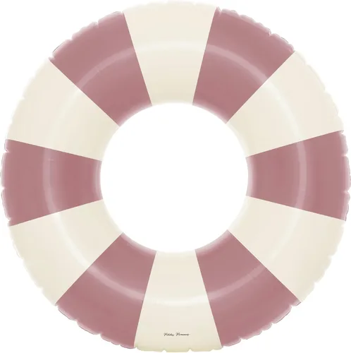 Miniatura 15 de Petites Pommes Flotador de piscina a rayas para niños y niños pequeños, tubo interior duradero, diseño de rayas clásico impreso a mano, dona