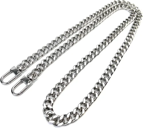 Miniatura 17 de Correas de metal para bolso de cadena plana, reemplazo de cadena para bolso cruzado de hombro y axilas, Dorado antiguo Oro envejecido