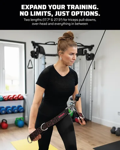 Miniatura 7 de THEFITGUY Correas de extensión de cable Desbloquea nuevos agarres y ejercicios 5 longitudes ajustables Resistente para accesorios de cables