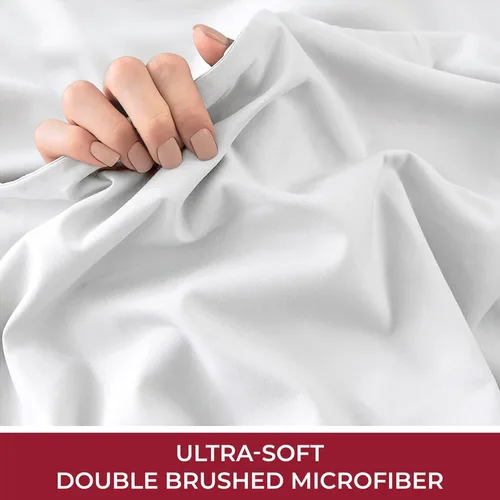 Miniatura 7 de Mellanni Sábana Bajera de Bolsillo Extra Profundo Queen - Sábanas de Cama de la Colección Icónica con Bolsillo Profundo de hasta 21 Pulgadas - 1102