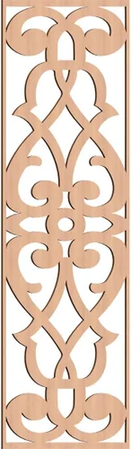 Miniatura 139 de 9 3/8"W x 24 3/8"H x 1/4"T Bellaire Decorativos Paneles de pared de madera calado, abedul