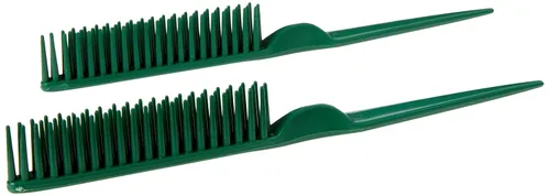CocoBlack Naturals Peine de peinado de 3 filas para desenredar, definir y separar rizos (verde)