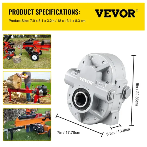 Miniatura 7 de Bomba hidráulica Bestauto 16.6GPM Motor hidráulico 540RPM Divisor de troncos 2500PSI Bomba hidráulica divisor de troncos SAE 12 Puerto de salida