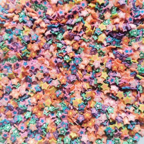 1.41 oz Mini Fimo Polímero Estrellas Rebanadas Adultos Uñas Rebanadas Rebanadas Arte Diseño Suministros DIY Artesanía (Estrellas)