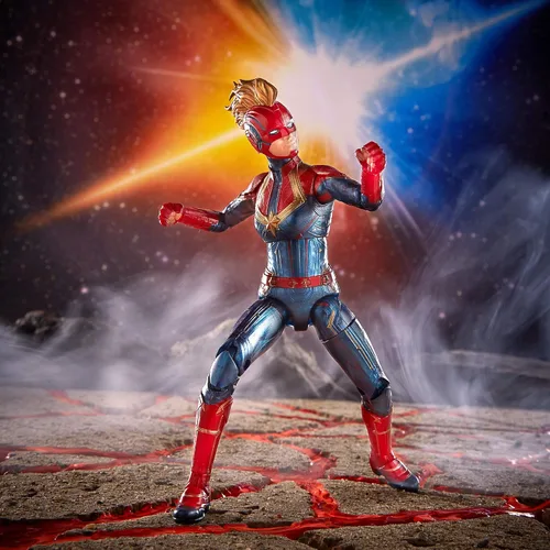 Miniatura 7 de Marvel Capitán Marvel - Figura de disfraz de Capitán Marvel de 6 pulgadas para coleccionistas, niños y fanáticos