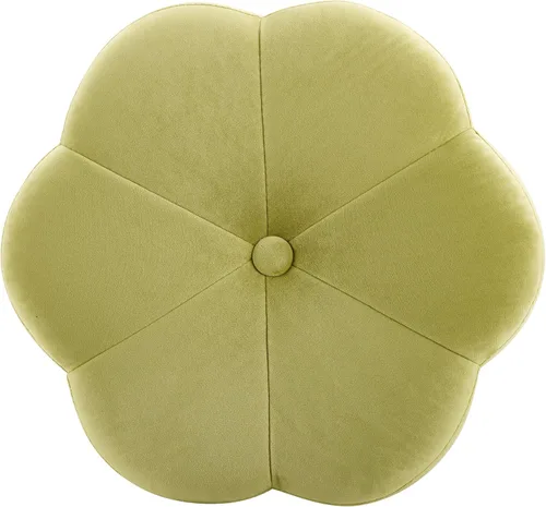 Miniatura 17 de Linon Talulah - Taburete decorativo y tocador verde claro y dorado