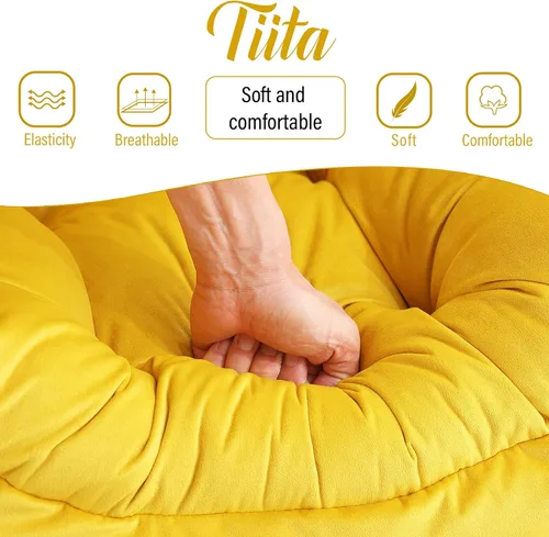Miniatura 9 de Tiita - Silla perezosa con otomana, moderna y grande, sillón de descanso de acento de ocio, silla de sofá de lectura cómoda con reposapiés