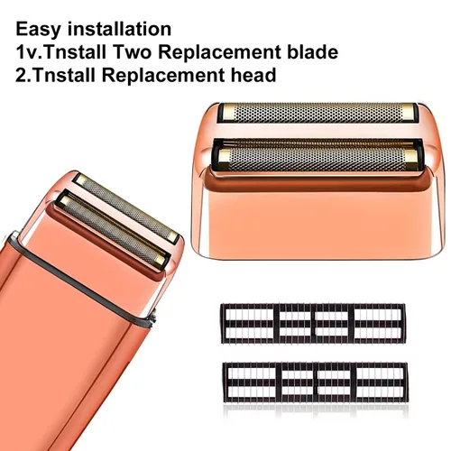 Miniatura 5 de Lámina de repuesto profesional y cortadores para afeitadora BaBylissPRO Barberology de doble lámina, compatible con la afeitadora BaBylissPRO Oro