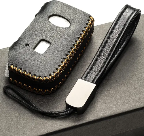 Miniatura 4 de Vitodeco Funda de cuero para llavero inteligente compatible con KIA 2019-2021, Negro