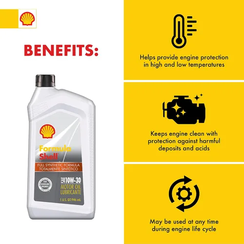 Miniatura 4 de Formula Shell - Aceite de motor totalmente sintético 10W-30 (1 cuarto de galón, caja de 6)