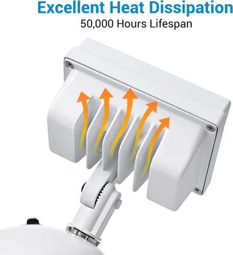 Miniatura 7 de DEWENWILS Luz de inundación LED de 5400LM del anochecer al amanecer al aire libre, 62W 5000K luz de seguridad LED con fotocélula IP65, impermeable