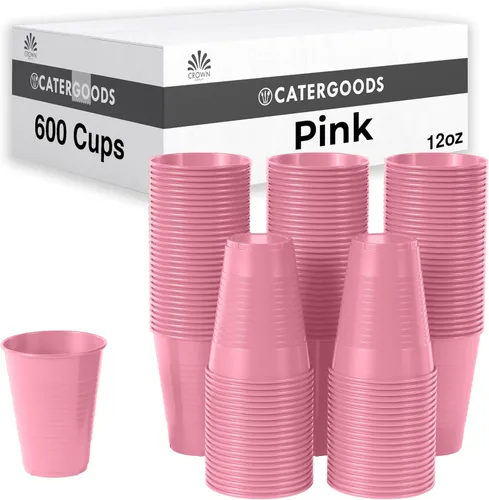 Miniatura 45 de Party Solids Vasos de plástico negros - 12 onzas, paquete de 100