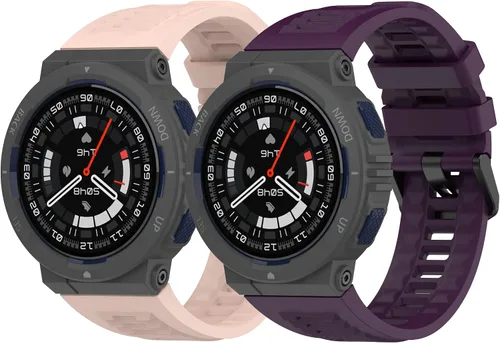 Miniatura 9 de TenCloud Paquete de 2 bandas de borde activo para hombres y mujeres, accesorios para reloj inteligente Amazfit Active Edge (A2212), correas de reloj