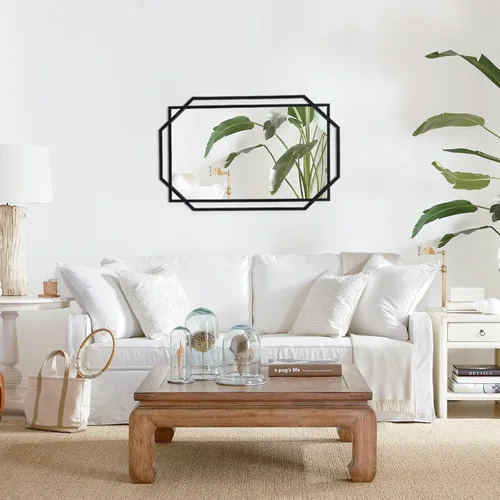 Miniatura 9 de Espejo decorativo de pared, espejo de acento moderno para sala de estar, escritorio de entrada, comedor