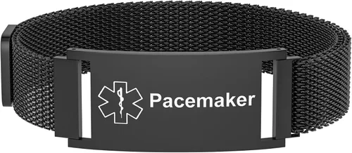 Miniatura 11 de Pulsera de alerta médica para mujeres y hombres, pulsera ajustable con identificación de alerta médica para epilepsia diabética D.N.R marcapasos