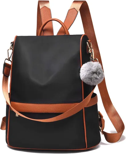 Mochila para mujer de nailon, antirrobo, a la moda, casual, ligera, para viajes, escuela, bolsa de hombro