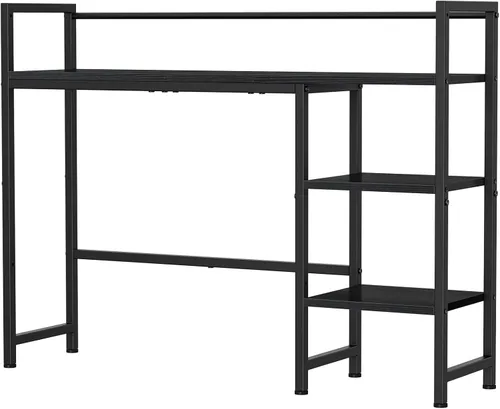 Miniatura 9 de Snughome Estante de Escritorio, Gabinete de Escritorio de 38.6" para Monitor de Computadora, Estante Organizador de Escritorio, Estante de Negro