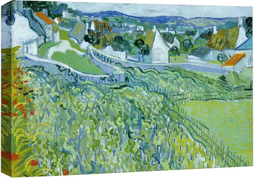 Miniatura 21 de Van Gogh - Lienzo con diseño giclée de olivos con cielo amarillo y sol, arte de pared de galería, estirado y enmarcado, listo para colgar, 24 x 36
