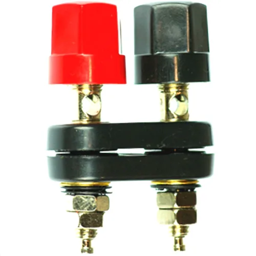Miniatura 4 de Terminal de poste de unión doble, conector de panel de conector banana rojo y negro para proyectos de potencia de amplificador de altavoz, paquete