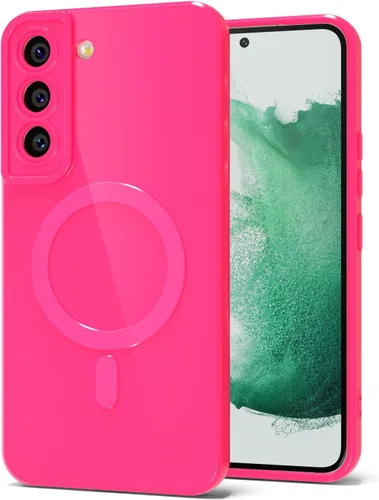 Miniatura 166 de Svanove para Samsung Galaxy S22 Funda de teléfono de silicona magnética, compatible con Magsafe, linda para mujeres, brillante color brillante, gel