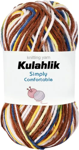 Miniatura 80 de 50g (1x50g) Hilo Acrílico para Crochet y Tejido, Hilo Degradado Colorido, 1 Rollo de Madejas, Hilo Acrílico Multicolor, Perfecto para Proyectos