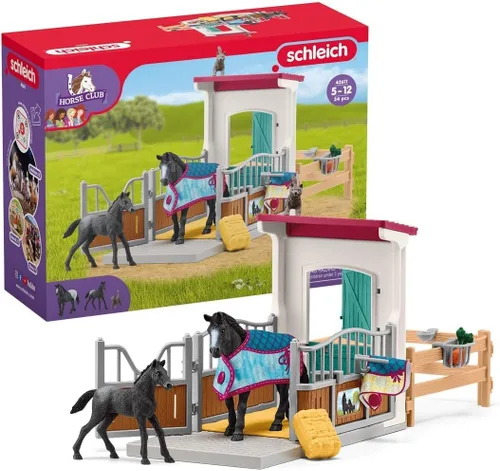 Miniatura 10 de Schleich Horse Club - Juego de 67 piezas de Sofia's Tack Shop con figura de caballo de juguete, 2 figuras de acción posables y accesorios, juguetes