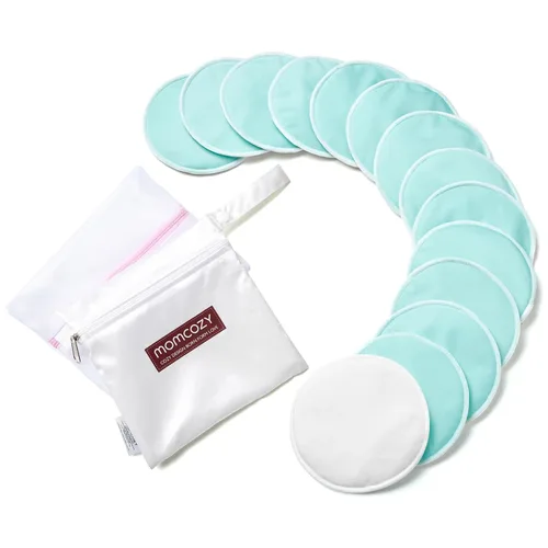 Miniatura 10 de Momcozy Almohadillas reutilizables para el pecho, 6 unidades, almohadillas de lactancia ultra finas y lavables, vienen con bolsa de separación seca
