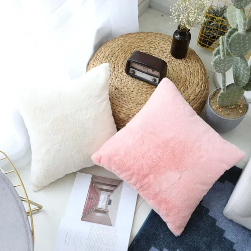 Miniatura 3 de Home Brilliant Fundas de almohada de piel sintética de oveja esponjosa de 18 x 18 pulgadas, fundas de almohada de piel sintética de oveja esponjosa