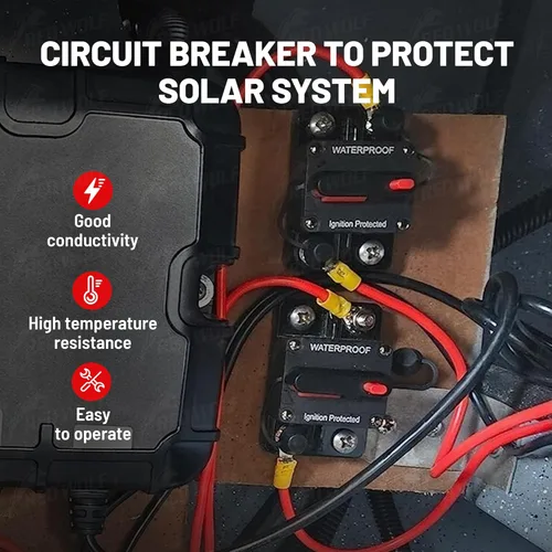 Miniatura 3 de RED WOLF Disyuntor de circuito de automóvil de 120 AMP con interruptor de reinicio manual, portafusibles en línea, inversor para vehículos con motor