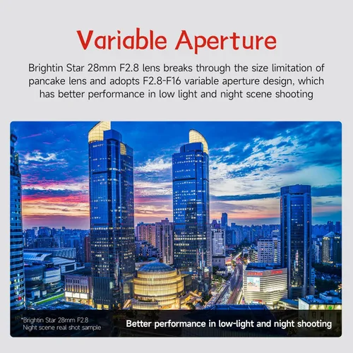 Miniatura 2 de Brightin Star 28mm F2.8 Lente de Enfoque Manual de Marco Completo para Montura Leica-M, Lente de Cámara Compatible con M2 M3 M4 M5 M6 M7 M8 M9 M9P