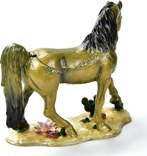 Miniatura 3 de KALIFANO Joyero decorativo para mujer con cristales Swarovski y gemas con forma de animales salvajes, hecho para almacenamiento y organización