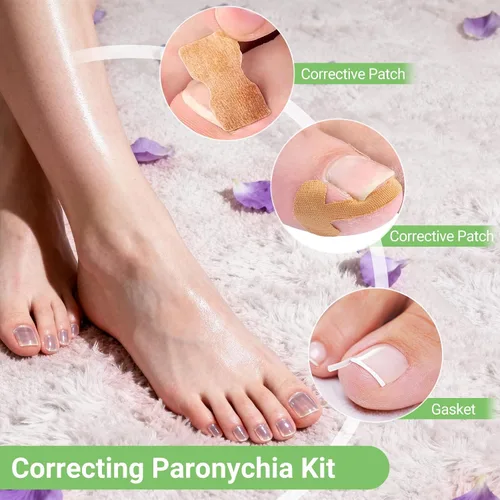 Miniatura 3 de Juego de corrector de uñas encarnadas con tiras correctoras, kit de herramientas profesionales para uñas de los pies, incluye tiras transpirables